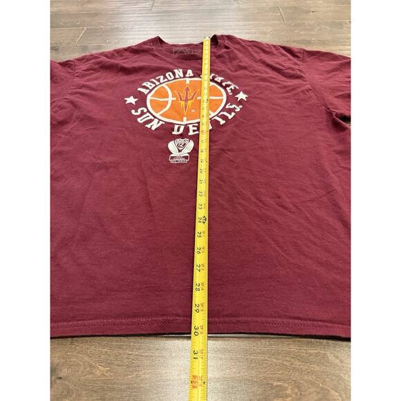 Pac 12 Mens Red Arizona State Sun Devils Short Sleeve T-Shirt Size XXL 2XL - Picture 6 of 7